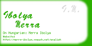 ibolya merra business card